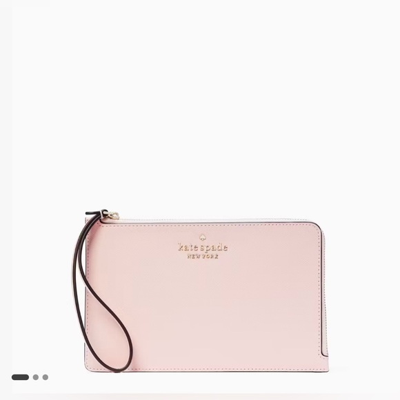 Kate Spade New York Staci Medium L Zip Wristlet. Light pink. Brand new! - Picture 4 of 6